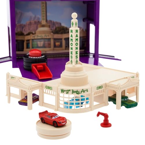 Disney Pixar Cars Toolbox Playset with Lightning McQueen & Ramone Diecast Cars and Launcher