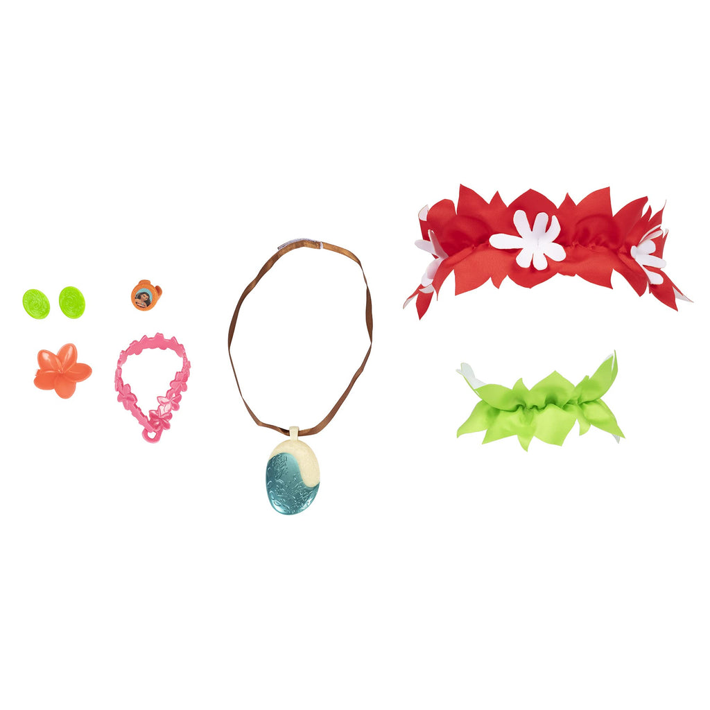 Disney Princess Moana 11-Piece Dress-Up Trunk – 2 Dresses, Island Accessories & Storage Case