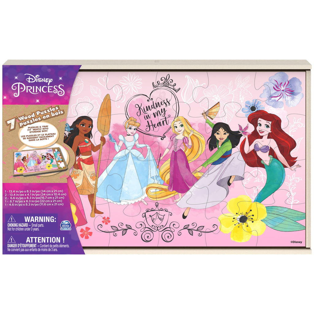 Disney Princess Puzzles 7-Pack – Jigsaw Bundle for Kids Ages 4+ (12, 16, 24 Pieces)