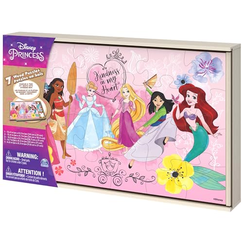 Disney Princess Puzzles 7-Pack – Jigsaw Bundle for Kids Ages 4+ (12, 16, 24 Pieces)