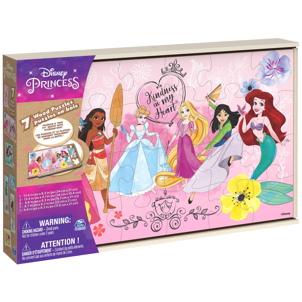 Disney Princess Puzzles 7-Pack – Jigsaw Bundle for Kids Ages 4+ (12, 16, 24 Pieces)
