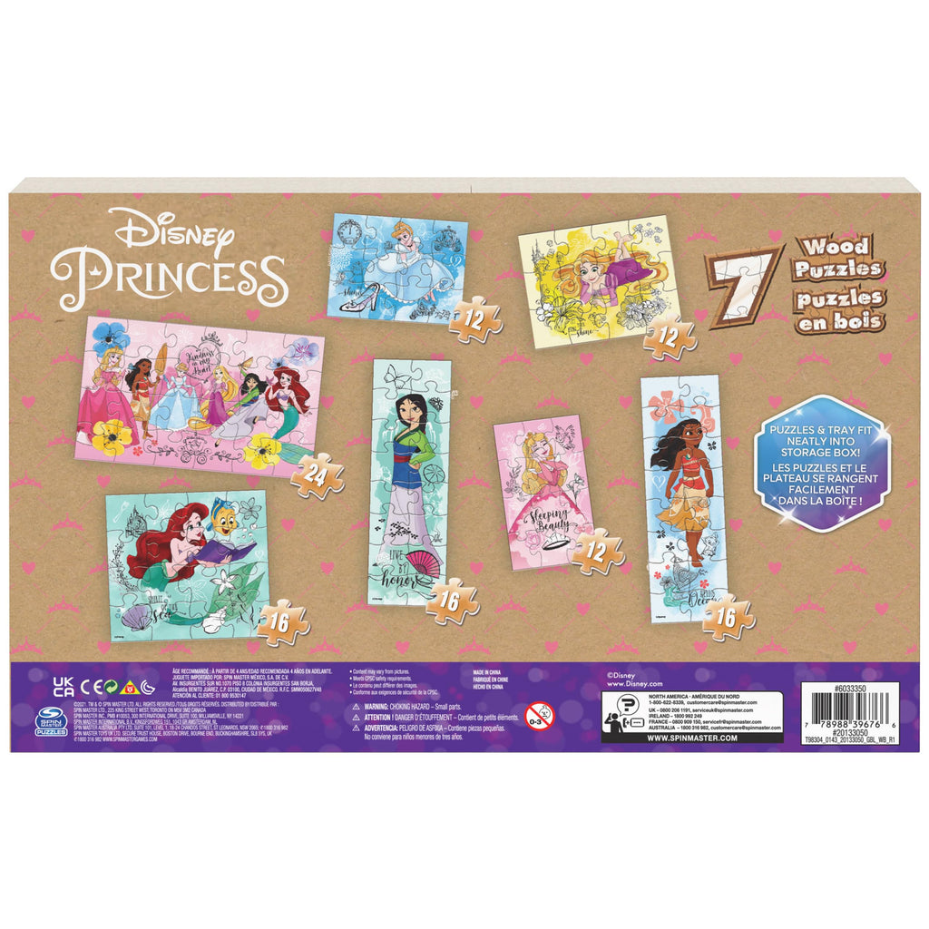 Disney Princess Puzzles 7-Pack – Jigsaw Bundle for Kids Ages 4+ (12, 16, 24 Pieces)