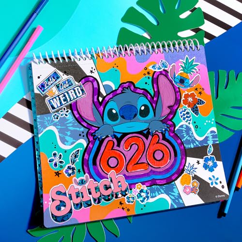 Disney Stitch Color & Collage Design Set by Fashion Angels – 15 Posters & 450+ Stickers for Kids Ages 8+