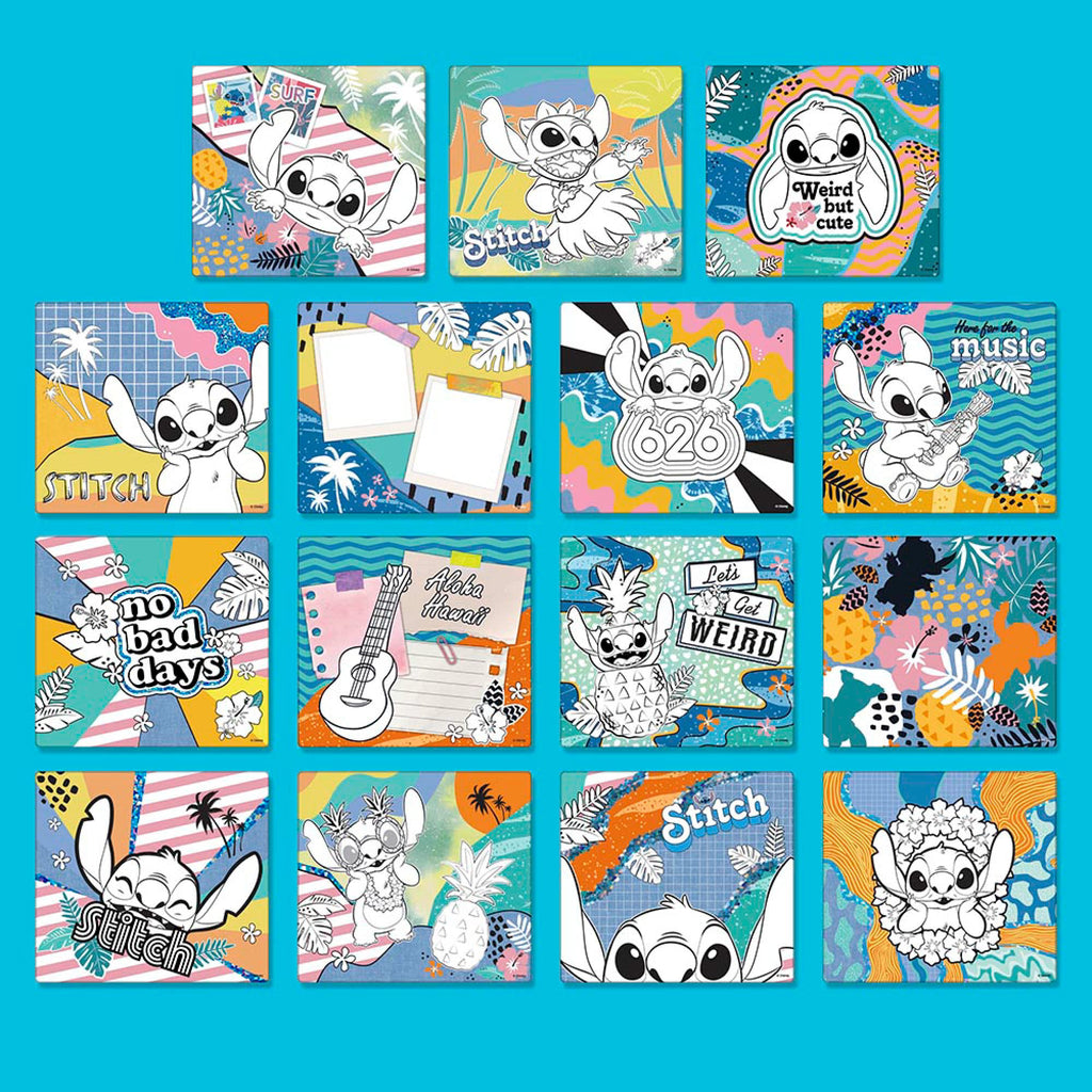 Disney Stitch Color & Collage Design Set by Fashion Angels – 15 Posters & 450+ Stickers for Kids Ages 8+