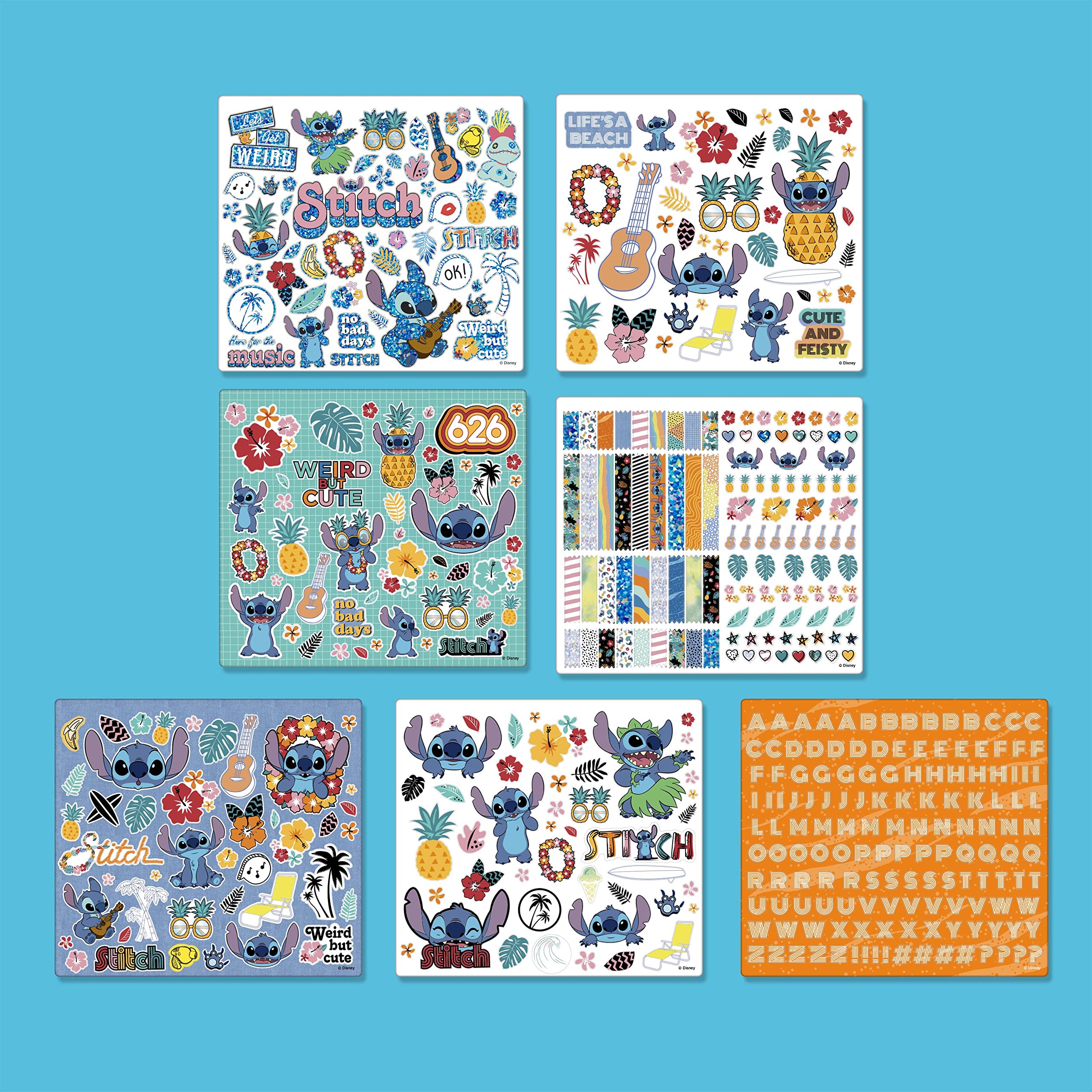 Disney Stitch Color & Collage Design Set by Fashion Angels – 15 Posters & 450+ Stickers for Kids Ages 8+