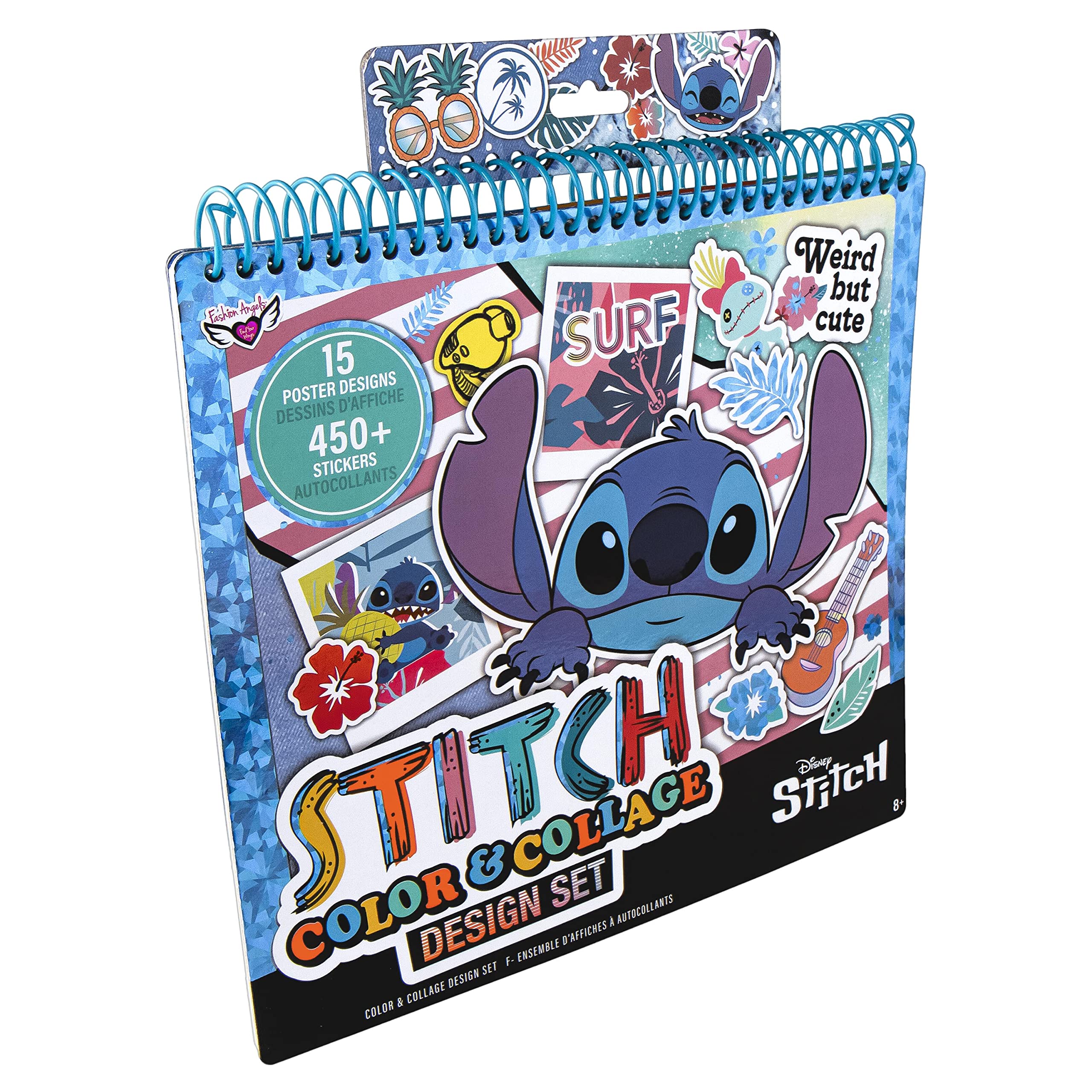 Disney Stitch Color & Collage Design Set by Fashion Angels – 15 Posters & 450+ Stickers for Kids Ages 8+