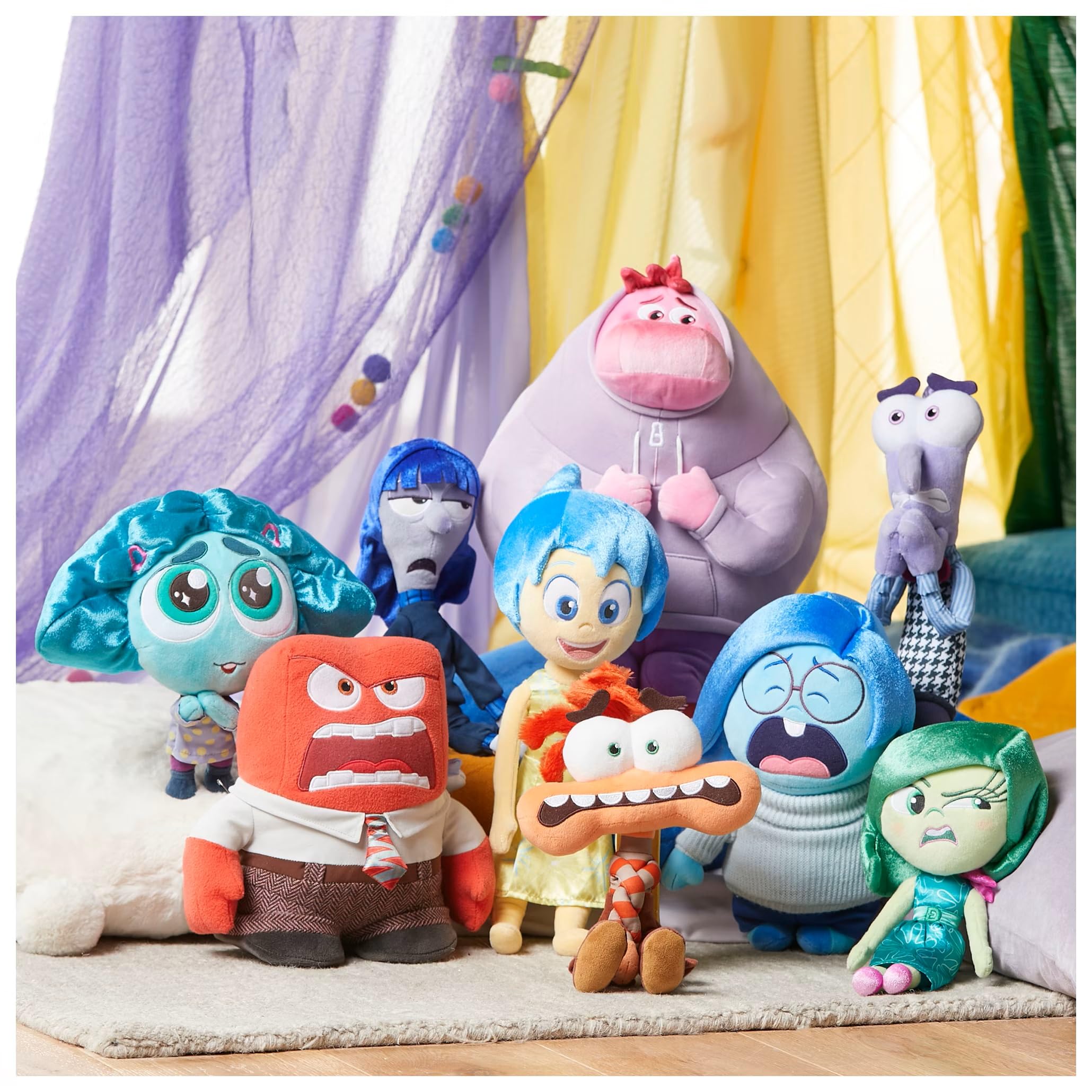 Disney Store Official Inside Out 2 Anger Plush Toy – Detailed Sculpting, Embroidered Face, Satin Tie & Herringbone Pants