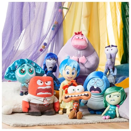 Disney Store Official Inside Out 2 Anger Plush Toy – Detailed Sculpting, Embroidered Face, Satin Tie & Herringbone Pants