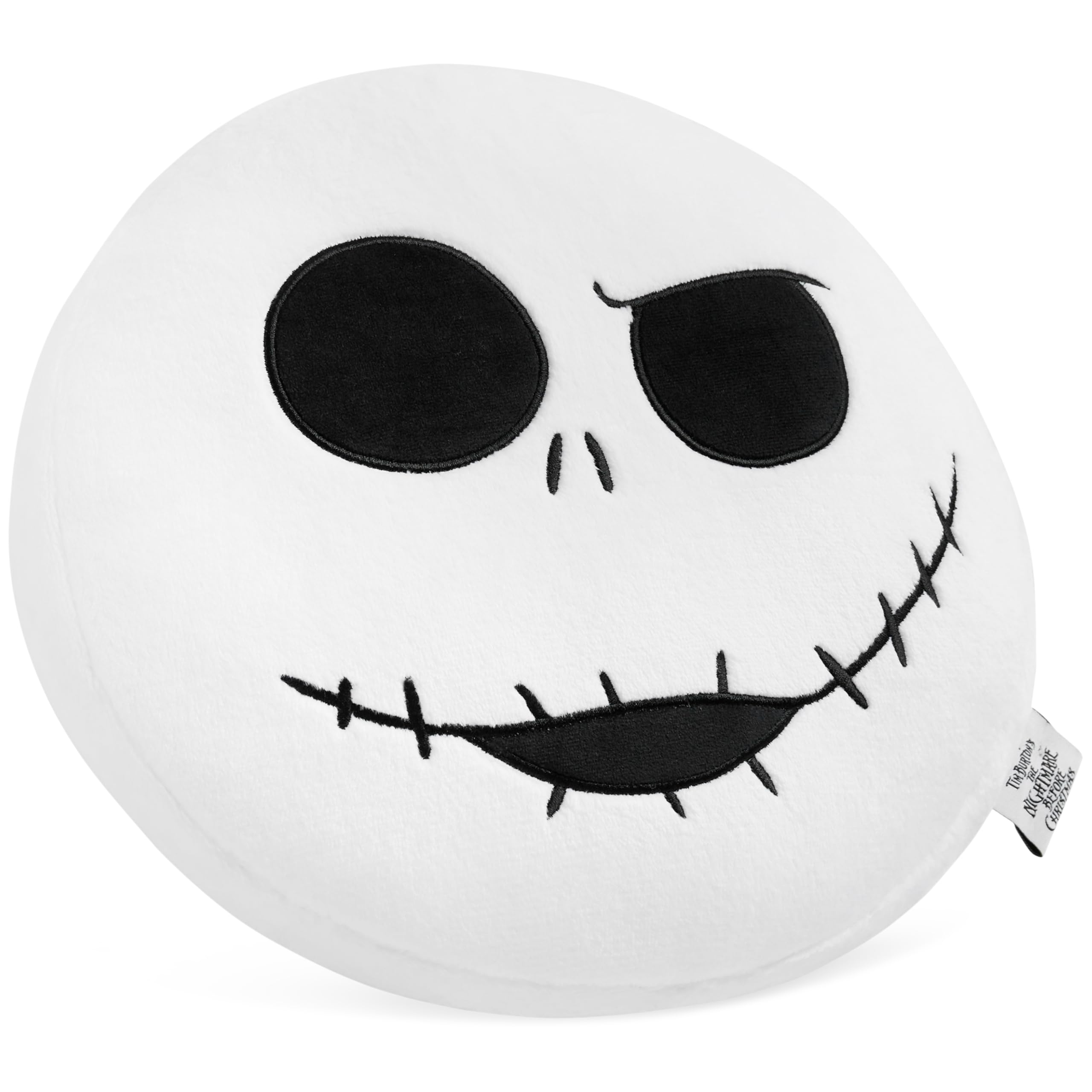 Disney White Jack 3D Plush Pillow – Soft Throw Cushion for Kids, 13.77 x 12.99 Inches