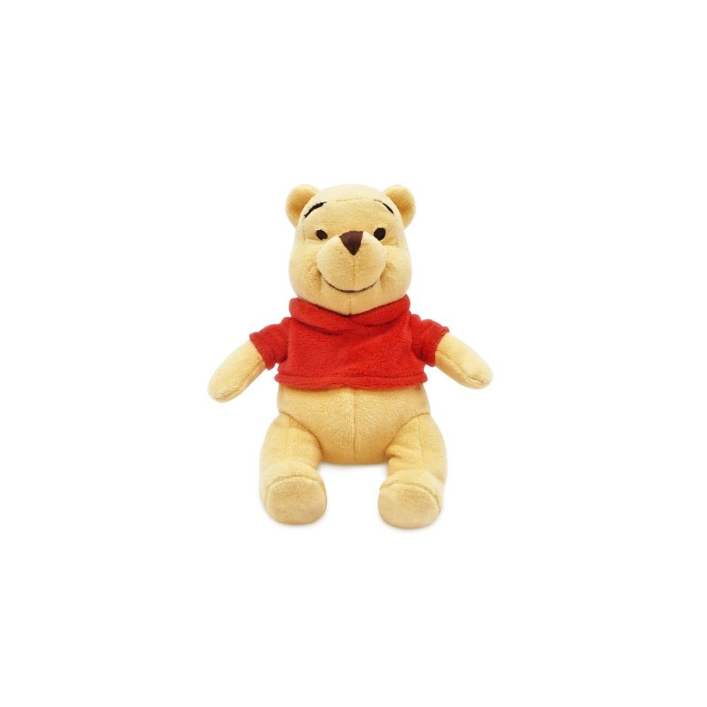 Disney Winnie the Pooh Mini Bean Bag Plush - Soft Stuffed Animal with Embroidered Features & Attached Red Sweater