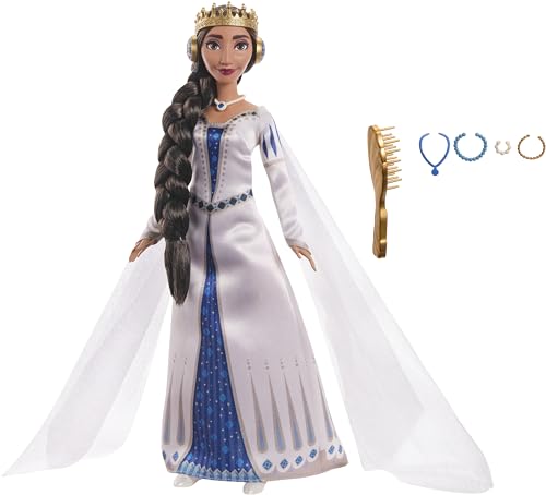 Disney Wish Queen Amaya of Rosas Fashion Doll - Posable with Removable Gown, Crown & Accessories