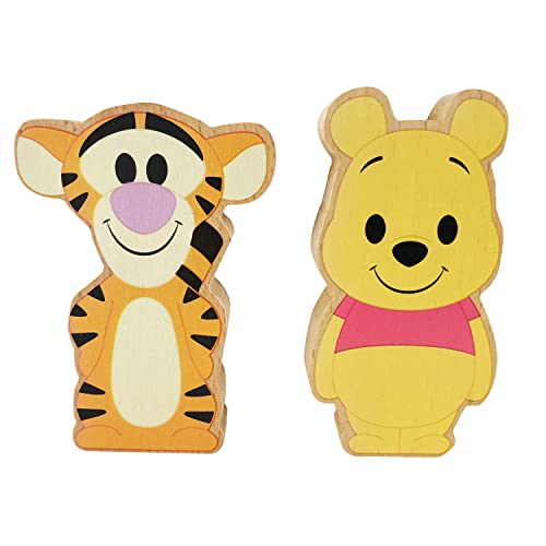 Disney Wooden Toys Winnie the Pooh & Tigger 2-Piece Figure Set for Kids Ages 2+