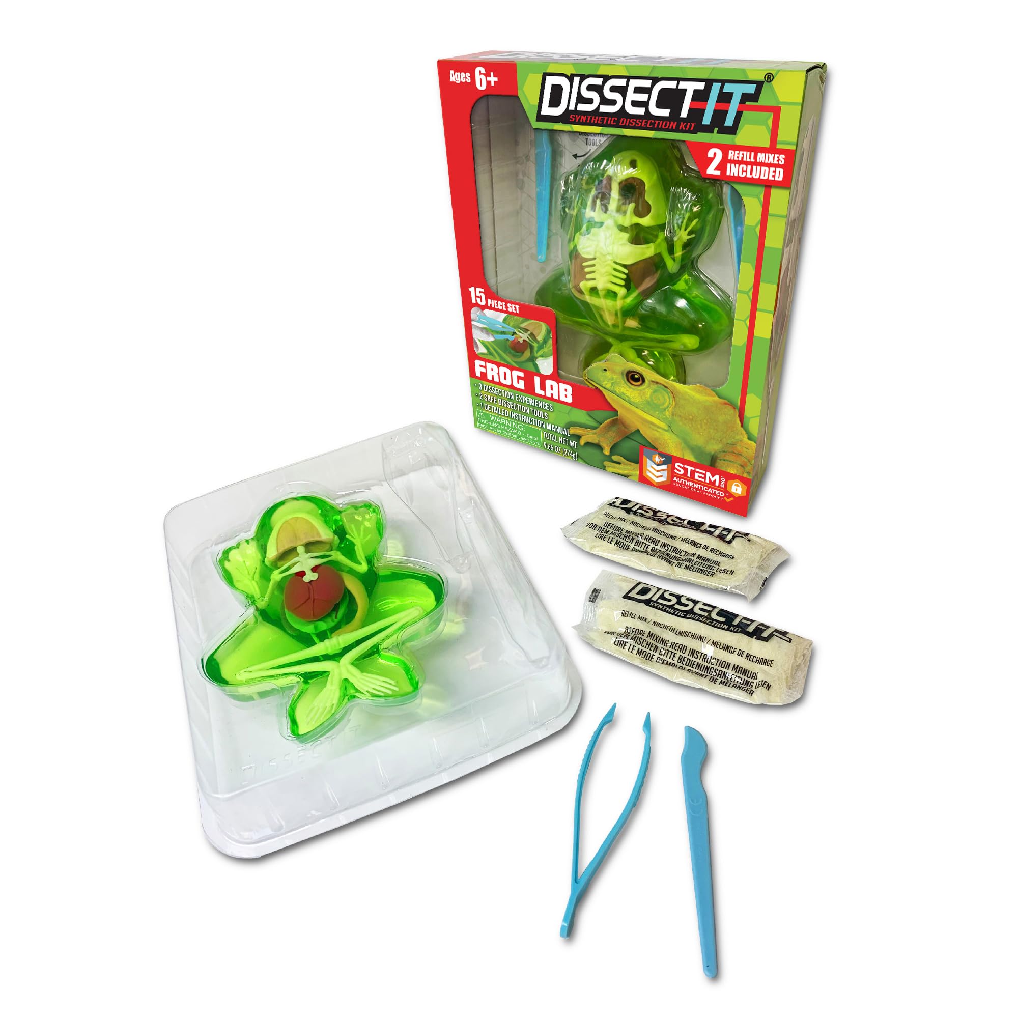 Dissect It Synthetic Frog Dissection Kit for Kids - STEM Anatomy Learning Toy Ages 6+