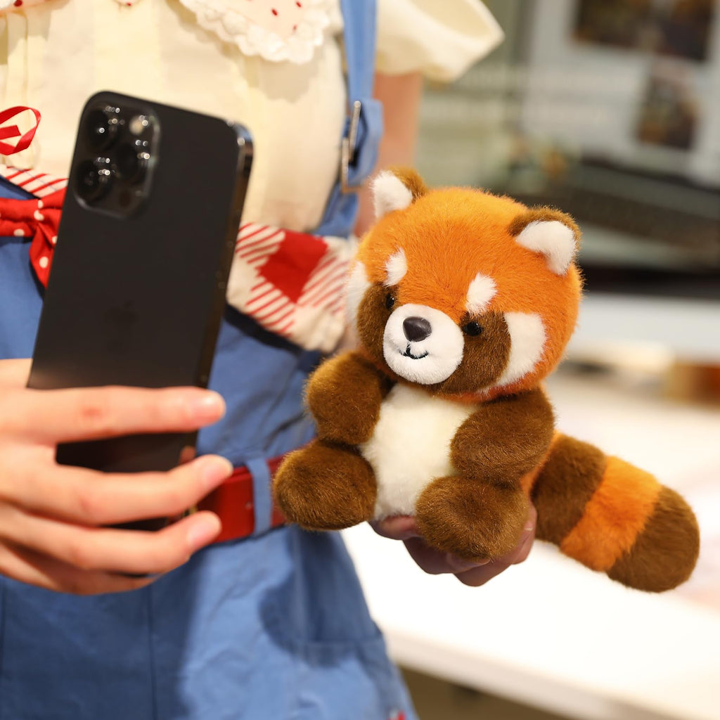 Ditucu Palm-Sized Red Panda Stuffed Animal - 5 Inch Soft Plush Toy, Orange, Cute Gift