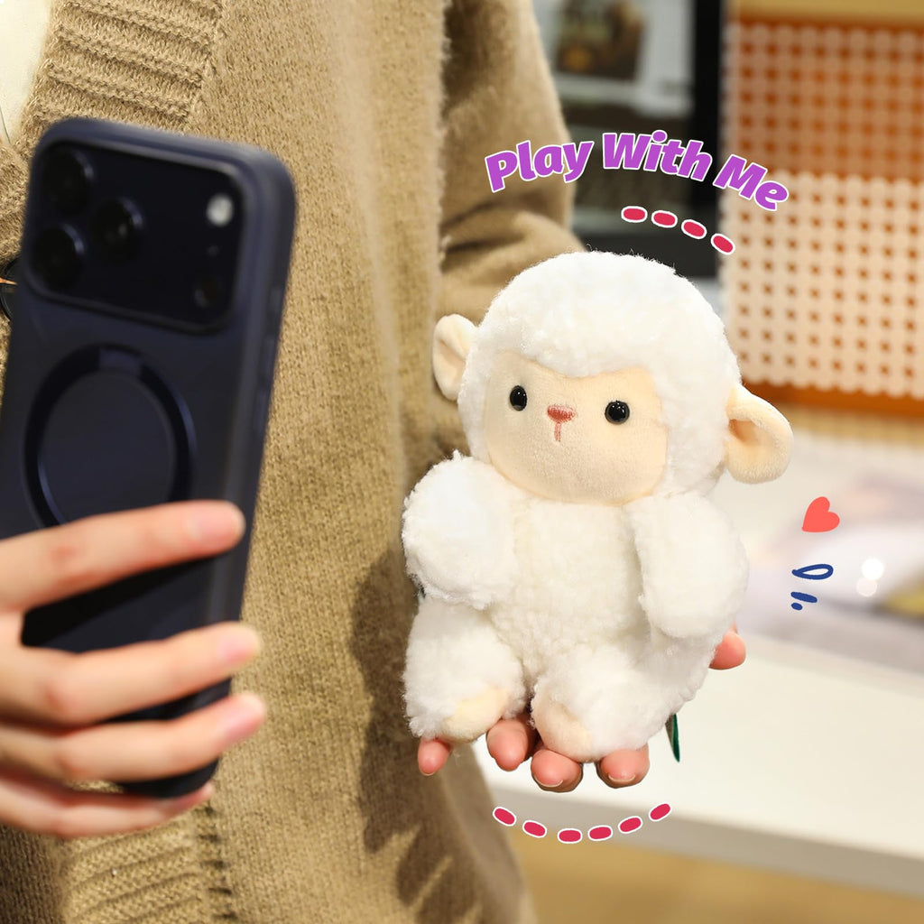 Ditucu Palm-Sized Sheep Stuffed Animal – 6 Inch Soft Lamb Plush Toy, Cute Small Plushies for Kids