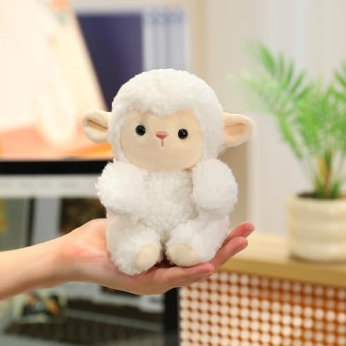 Ditucu Palm-Sized Sheep Stuffed Animal – 6 Inch Soft Lamb Plush Toy, Cute Small Plushies for Kids
