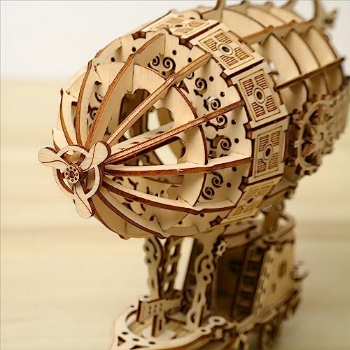 DIY Airship 3D Wooden Puzzle Kit – 160-Piece Brainteaser for Adults and Teens