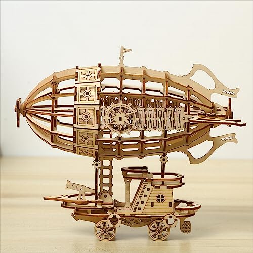 DIY Airship 3D Wooden Puzzle Kit – 160-Piece Brainteaser for Adults and Teens