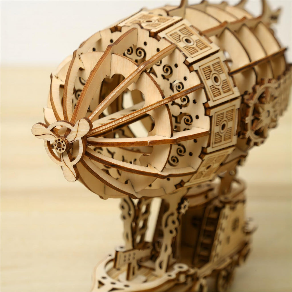DIY Airship 3D Wooden Puzzle Kit – 160-Piece Brainteaser for Adults and Teens