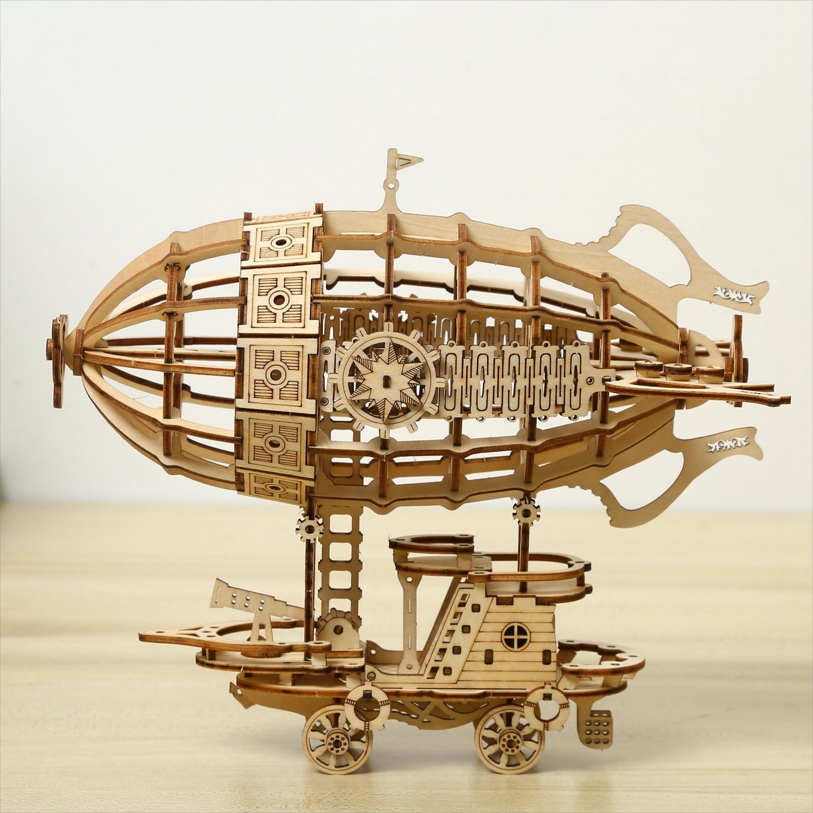 DIY Airship 3D Wooden Puzzle Kit – 160-Piece Brainteaser for Adults and Teens