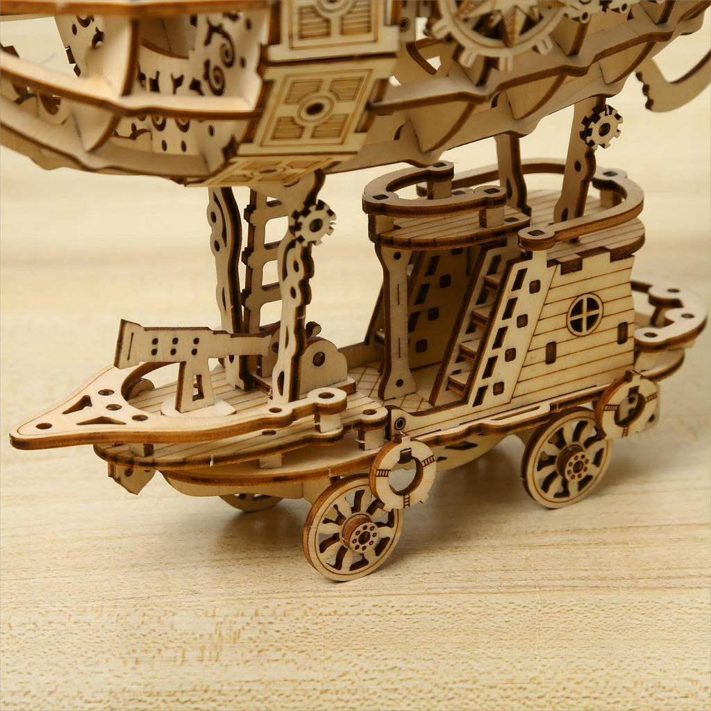 DIY Airship 3D Wooden Puzzle Kit – 160-Piece Brainteaser for Adults and Teens