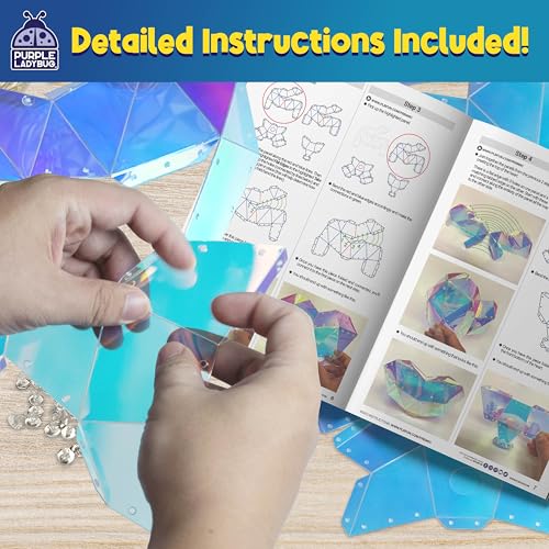 DIY Night Light Kit for Girls 3D Heart Puzzle - PURPLE LADYBUG Craft Set for Ages 12+
