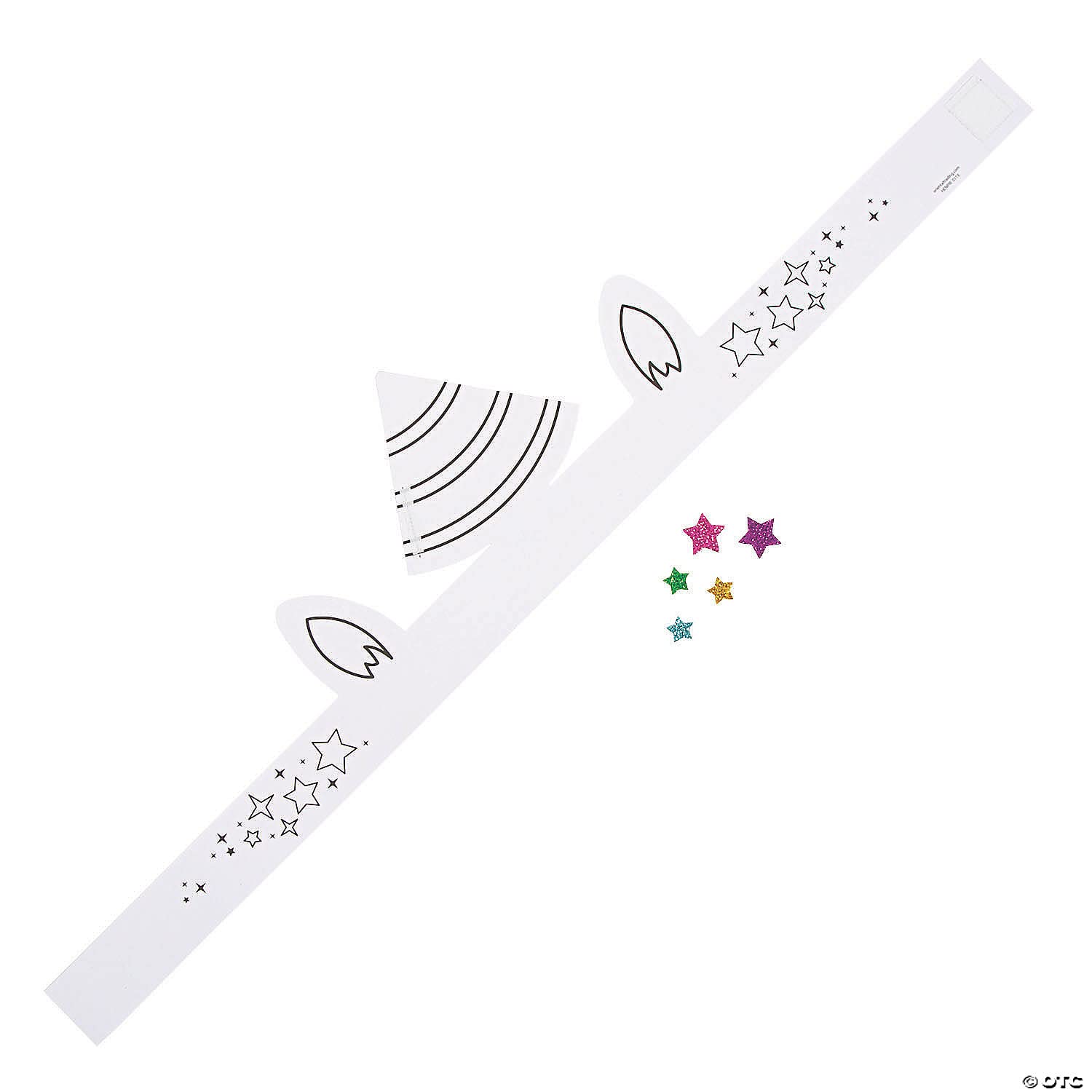 DIY Unicorn Crown Craft Kit – Makes 12 Color-Your-Own Crowns for Kids
