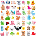 DIYDEC 50-Piece Mini Resin Animal Set – 50 Unique Farm Animal Figurines for Crafts, Dollhouse Decor, Party Favors