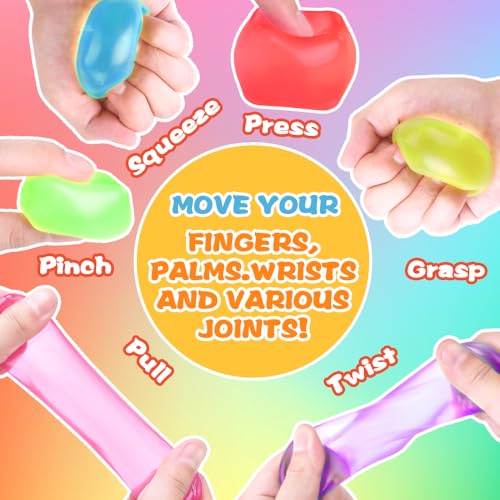 DIYDEC 8-Pack Stress Cubes – Squishy Fidget Toys in 8 Colors for Stress Relief