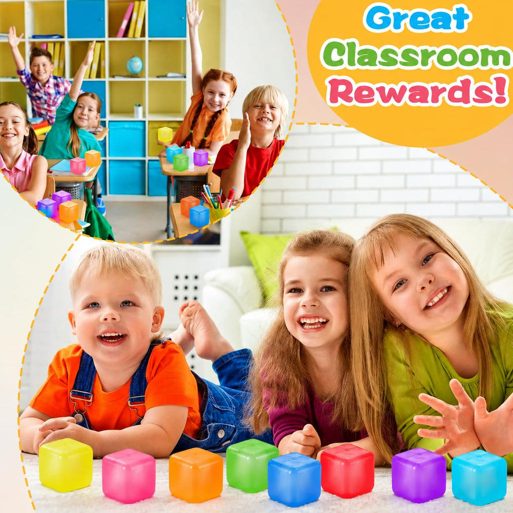 DIYDEC 8-Pack Stress Cubes – Squishy Fidget Toys in 8 Colors for Stress Relief