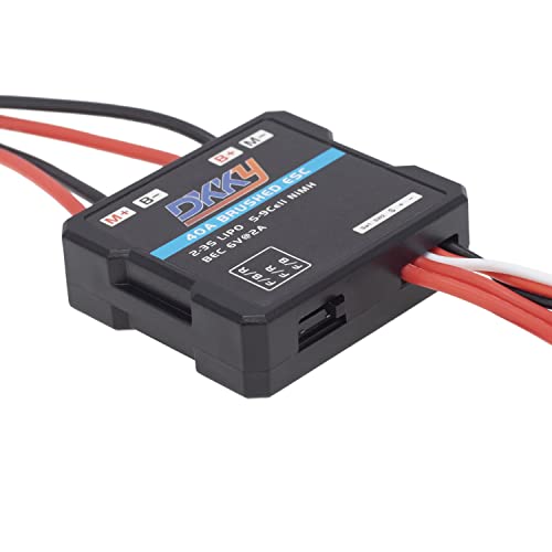 DKKY Racing 40A Brushed ESC for 1/16 1/18 1/24 RC Crawlers