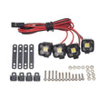 DKKY RC Car LED Spotlights - 4 Pack for 1/10 Scale Crawlers (Axial SCX10, Traxxas TRX4, etc.)