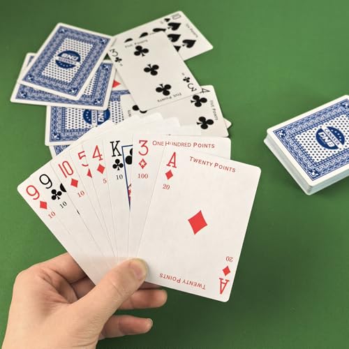 DNB 4 Deck Canasta Cards – Blue Playing Cards with Point Values and Rules