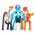 DoDoMagxanadu Halloween Pop Tubes Skeleton Fidget Toys 4 Pack – Telescopic Suction Cup Stress Relief for Kids and Adults
