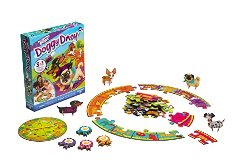 Doggy Dash 3-in-1 Board Game – Puzzle, Search & Find, Race Game for Ages 4+