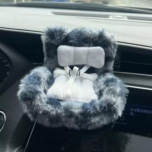 Doll Car Seat for 3–8 Inch Figures – Includes Air Vent Clip and Desktop Stand