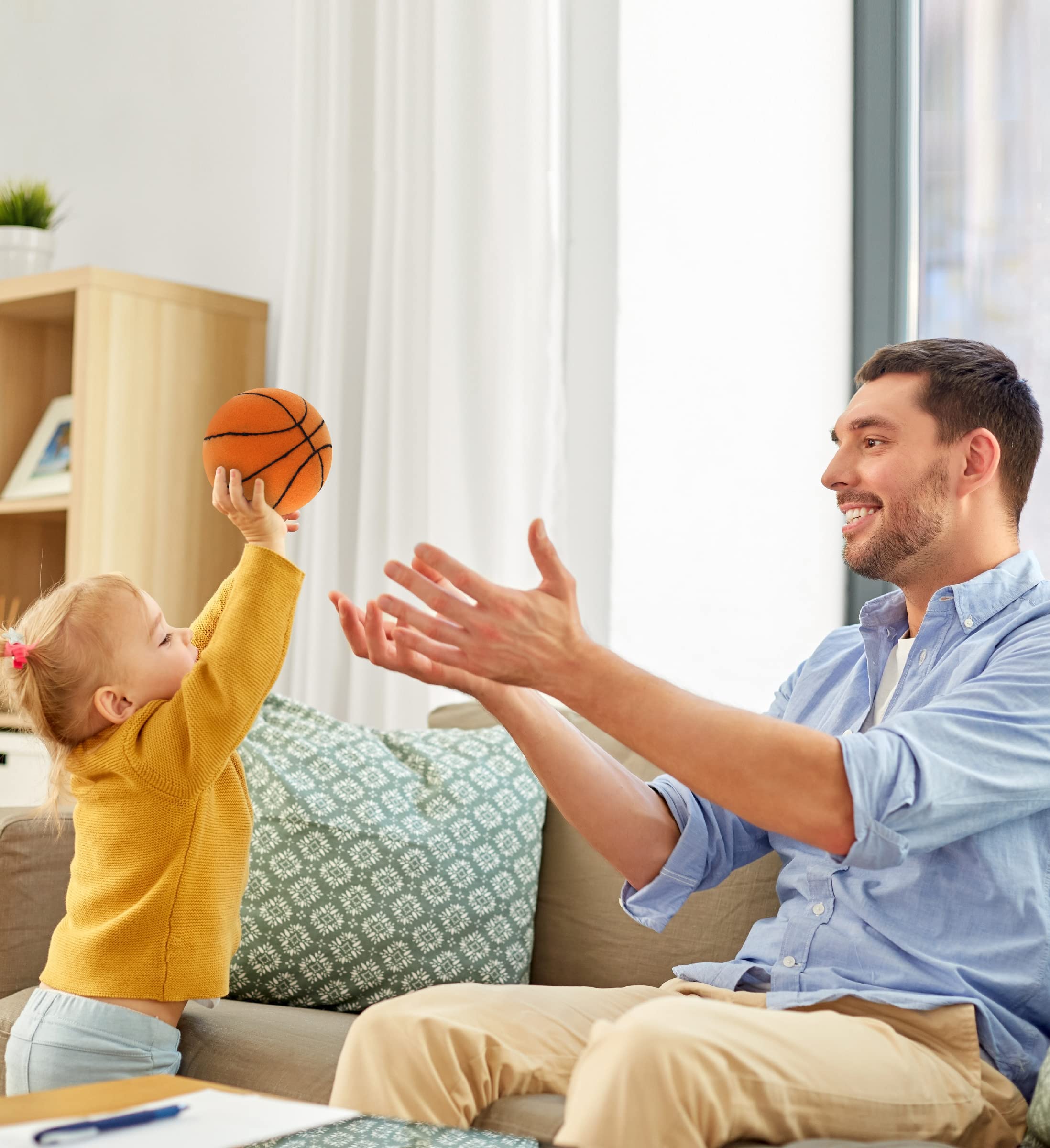 DolliBu Mini Basketball Plush Toy – Soft Stuffed Basketball for Kids, 3 Inches, Perfect for Play and Decor