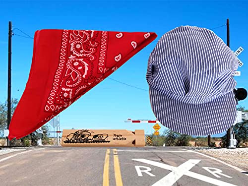 Dondor Children's Train Conductor Dress Up Kit – Hat, Whistle & Bandana