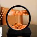 DongAi 3D Moving Sand Art – 7 Inch Yellow Sandscape for Desktop Decoration