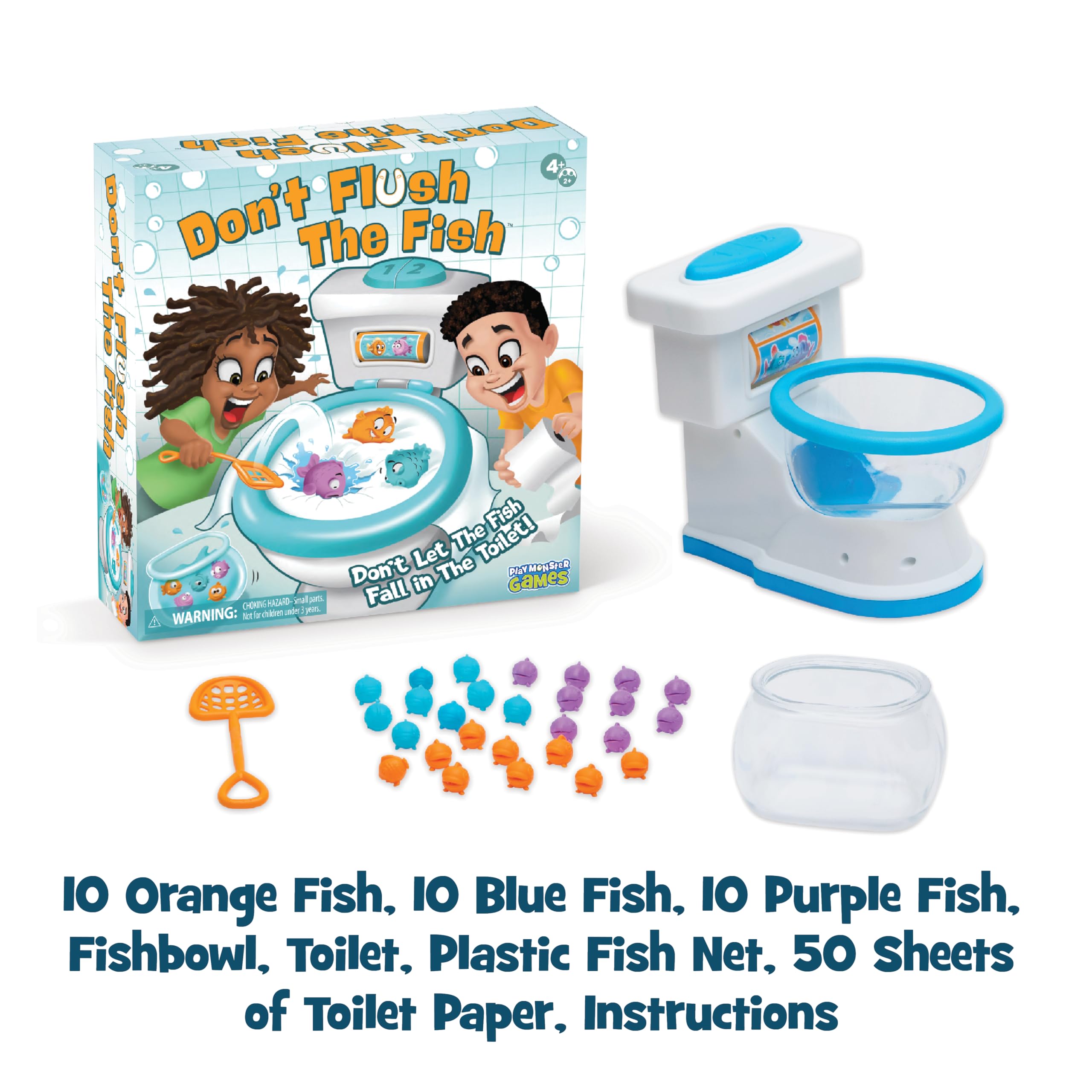 Don't Flush The Fish Balancing Board Game for Kids Ages 4+ | Family Game Night