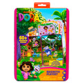Dora Magnetic Playset - 75 Pieces, Portable Tin, Travel Toy for Ages 4+
