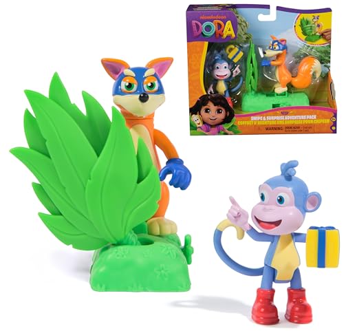 Dora Swipe & Surprise Adventure Pack with Boots & Swiper Figures – Ages 3+