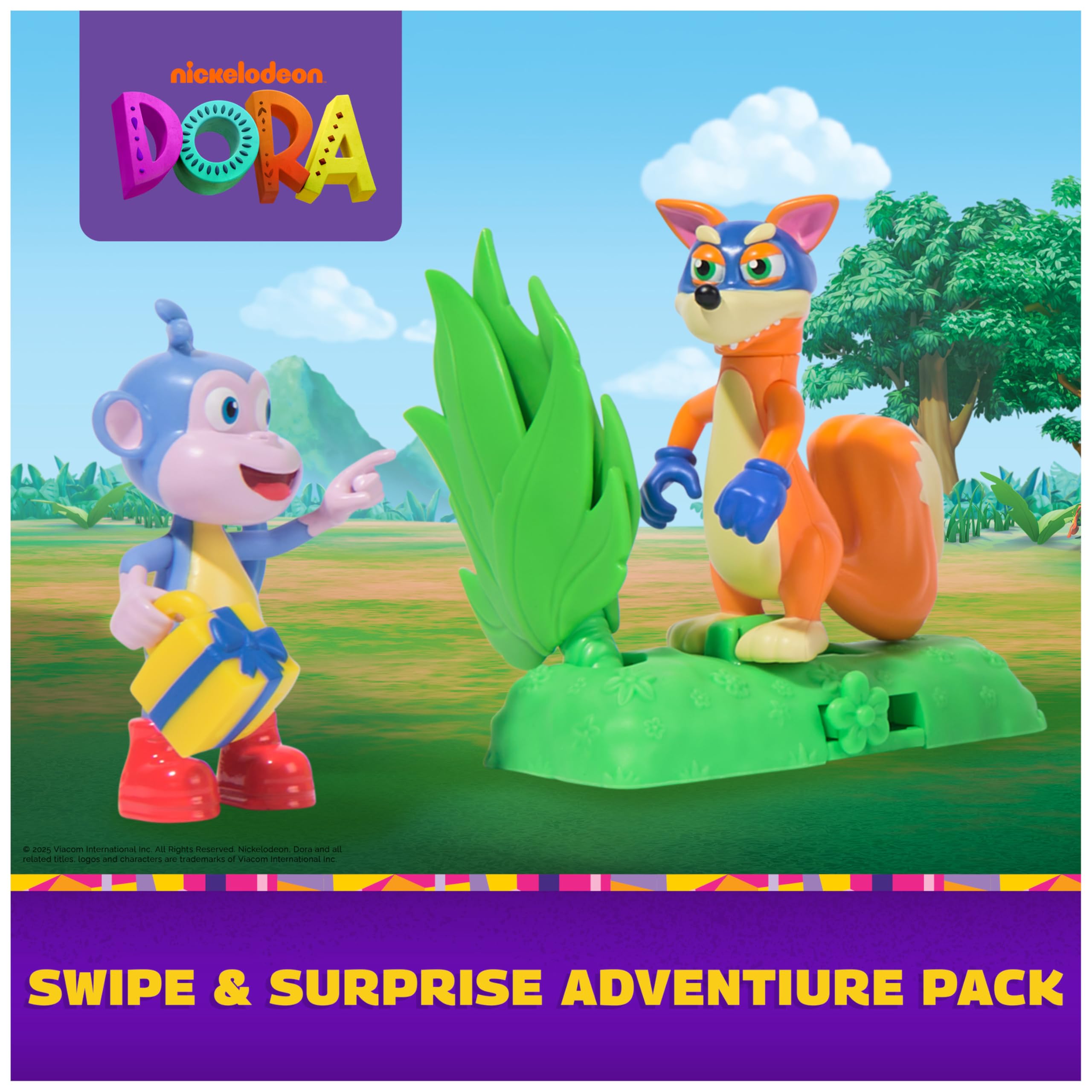 Dora Swipe & Surprise Adventure Pack with Boots & Swiper Figures – Ages 3+