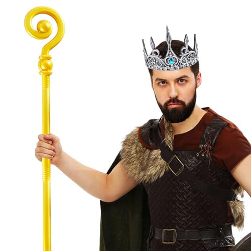 DothRayan Royal King Crown - Adjustable Foam Crown for Cosplay, Halloween & Party Costumes