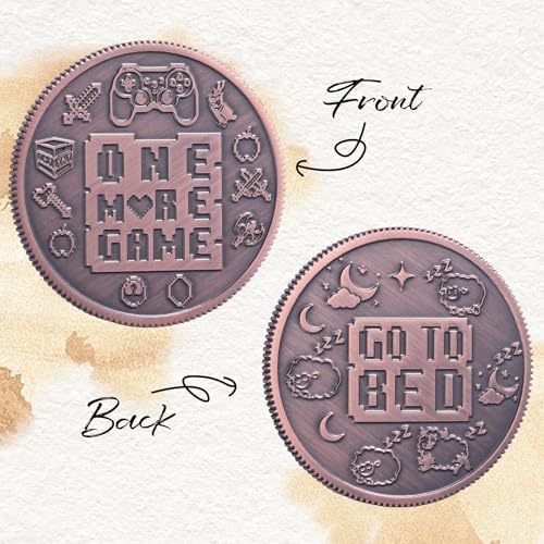 Double-Sided Decision Maker Coin for Gamers – LParkin 40mm Brass Flip Coin