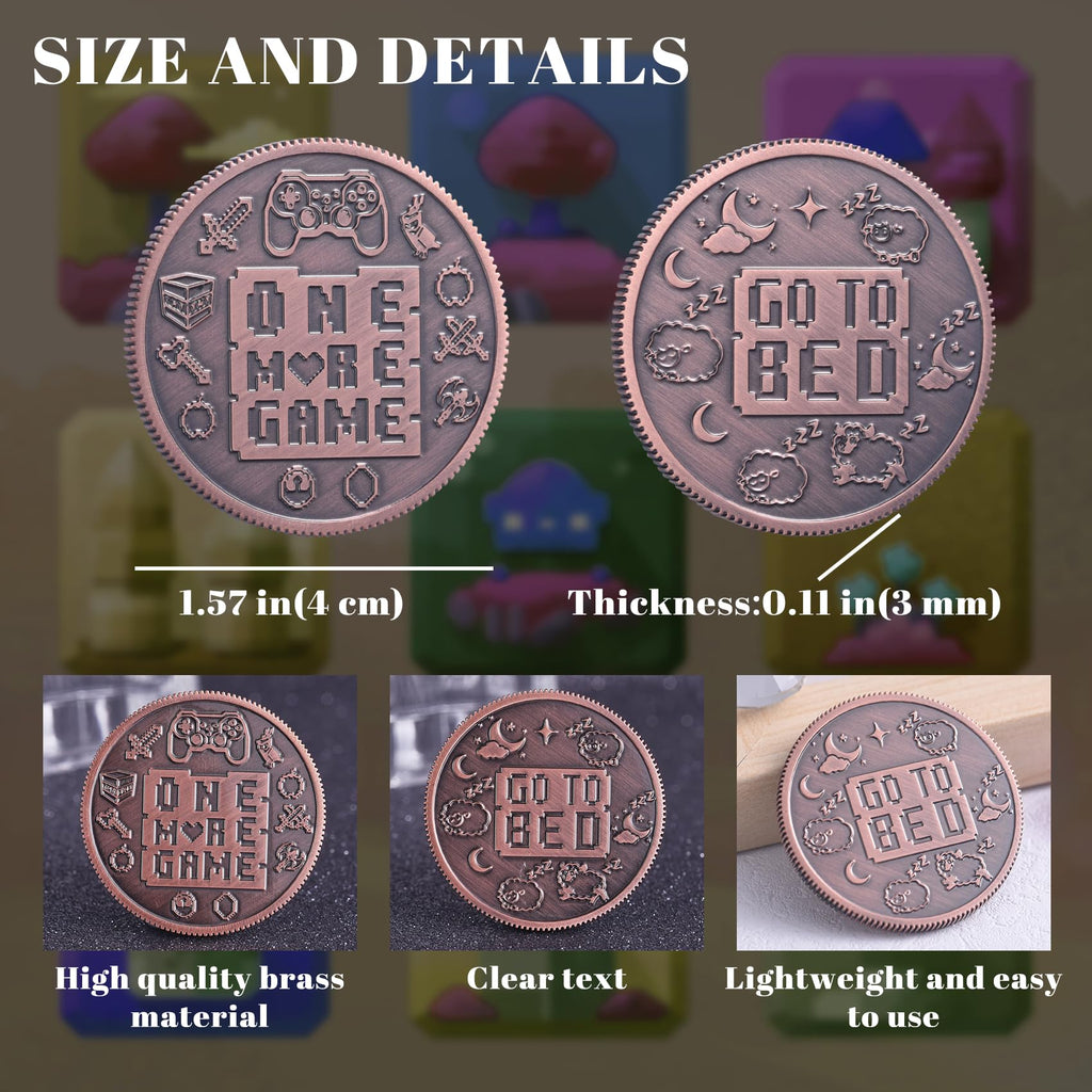 Double-Sided Decision Maker Coin for Gamers – LParkin 40mm Brass Flip Coin