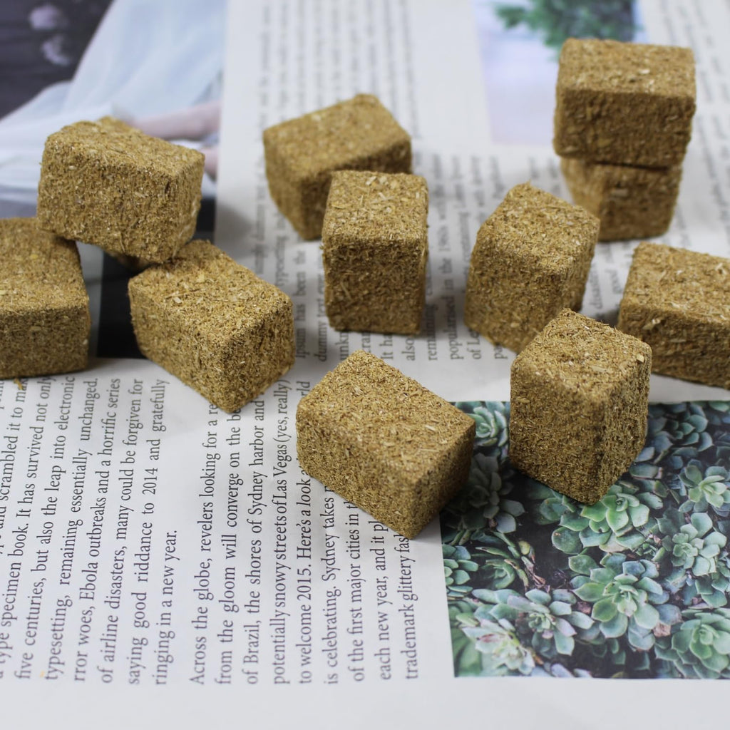 DoubleWood Mini Hay Bales, 12-Pack Foam Straw Bales for Dollhouse, Farm, Halloween, and Autumn Decor