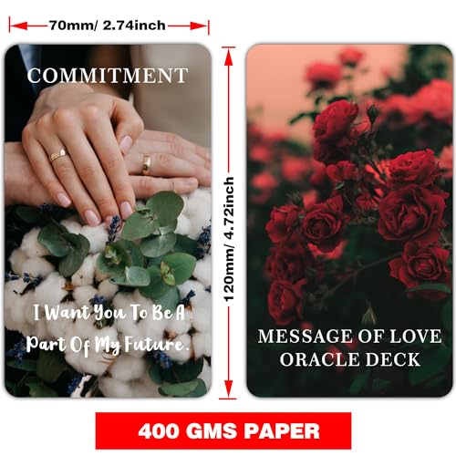 DPEHAKMK Message of Love Oracle Cards – 54 Cards for Love, Twin Flame & Soulmate Guidance