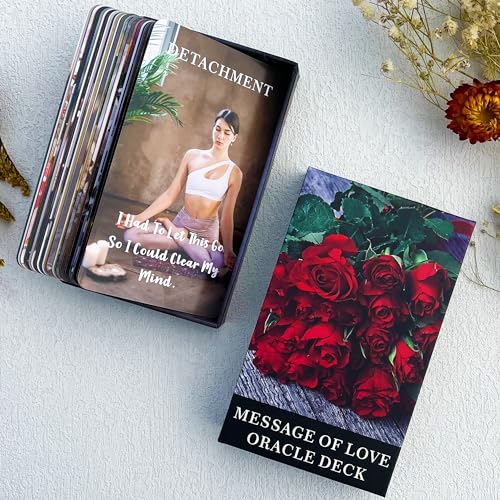 DPEHAKMK Message of Love Oracle Cards – 54 Cards for Love, Twin Flame & Soulmate Guidance