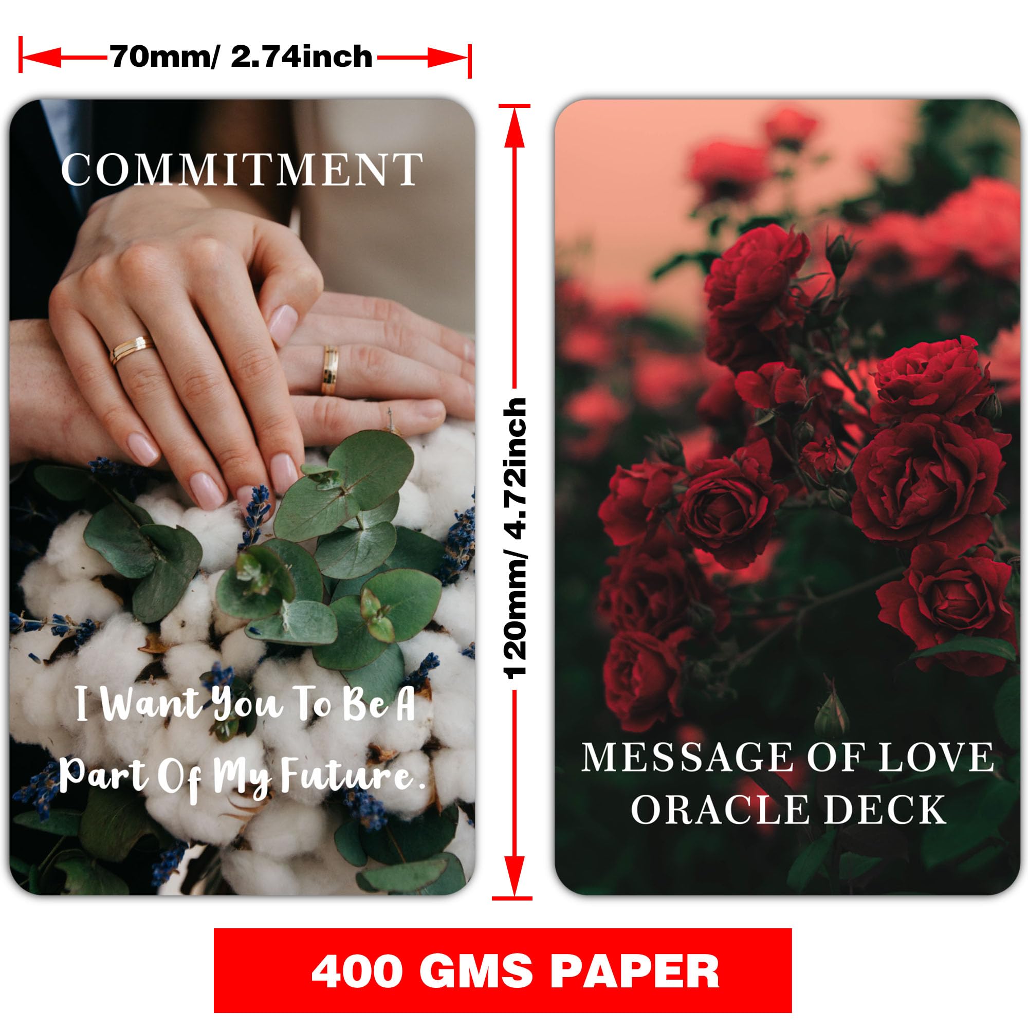 DPEHAKMK Message of Love Oracle Cards – 54 Cards for Love, Twin Flame & Soulmate Guidance